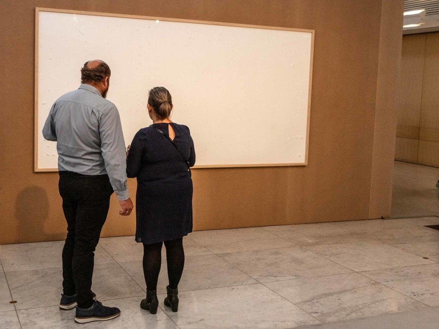 After making blank canvasses, a Danish institution asks the artist to repay the money