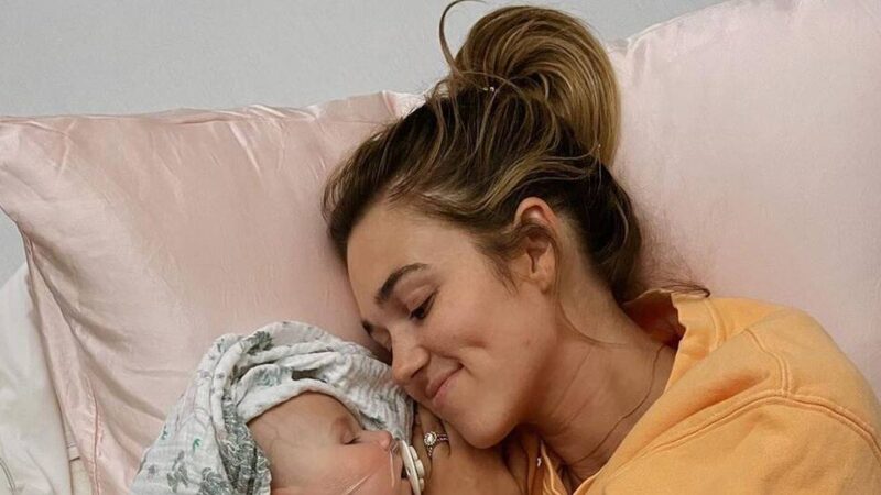 Sadie Robertson’s 4-month-old daughter has been admitted to the hospital with a respiratory virus