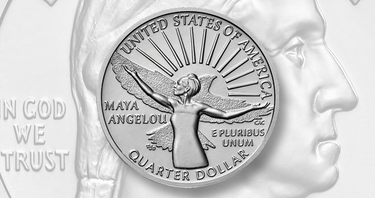 Maya Angelou is the first black lady to be featured on a US quarter