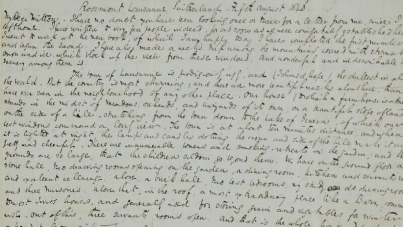 Unseen Charles Dickens letters show author’s awareness of fame