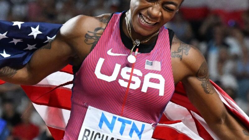 Sha’Carri Richardson seizes the 100-metre gold, marking her World Championships breakthrough.