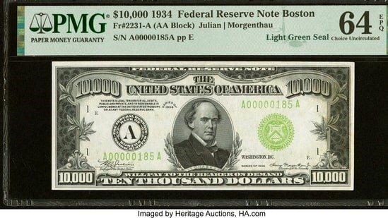 Great Depression-Era Banknote Fetches $480,000 at Texas Currency Auction”
