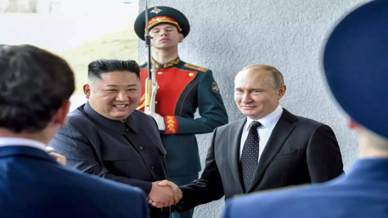Kim Jong-un visits Russia amid U.S. concerns about a potential arms trade.