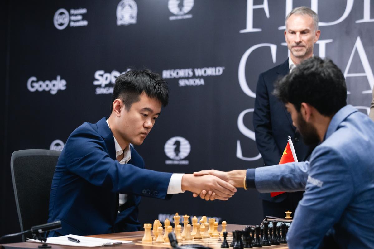 Chess World Championship: Ding Liren spares Gukesh as Game 6 ends in yet another draw